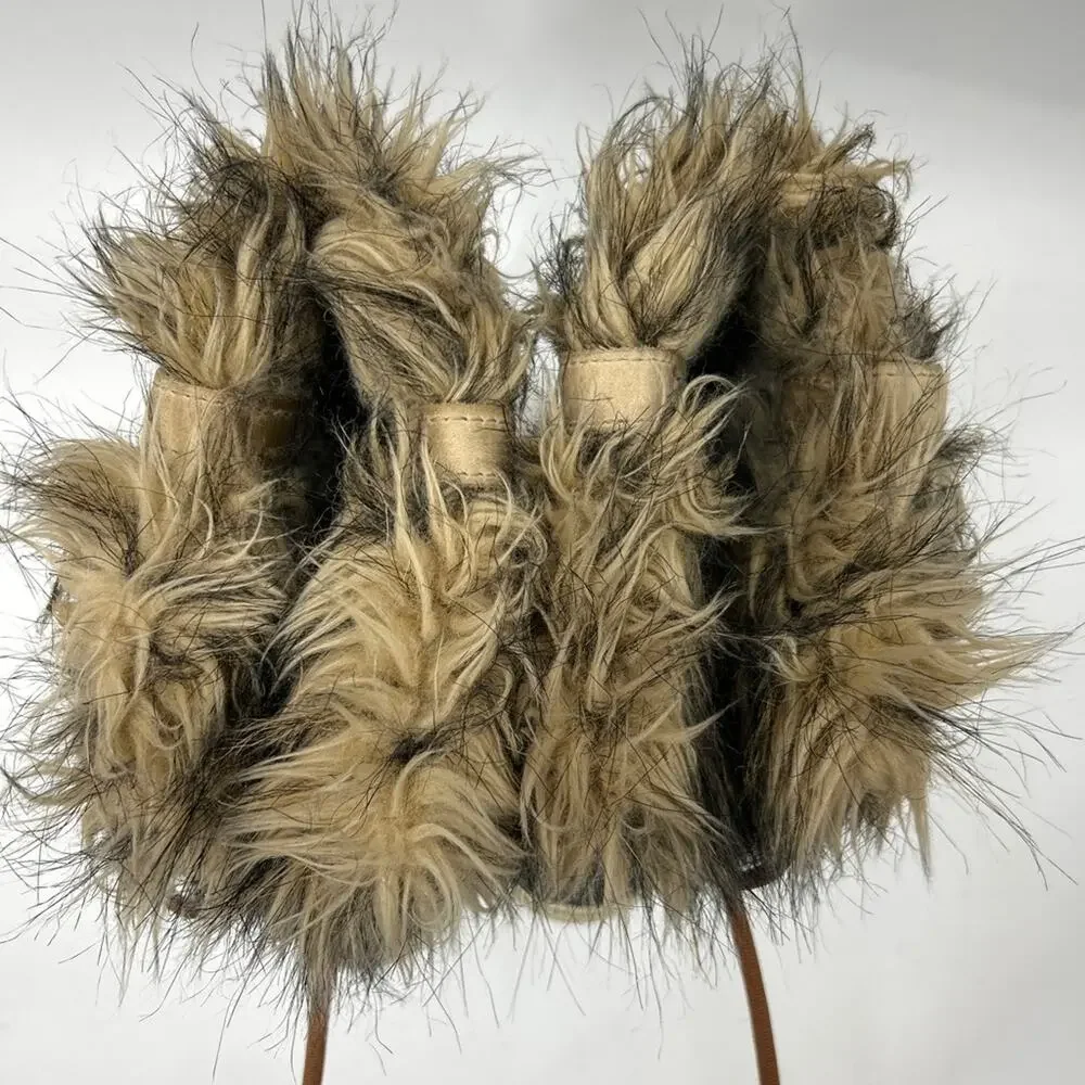 Sorel Joan of Arctic Tall Lace Up Suede Leather Faux Fur Warm Winter Boots sz 5